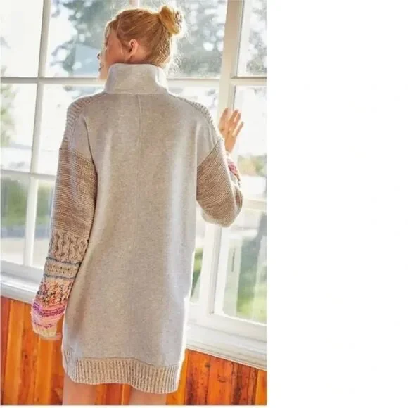 Daily Practice by Anthropologie Cozy Cowl Neck Tunic Dress Size Medium - Picture 2 of 8